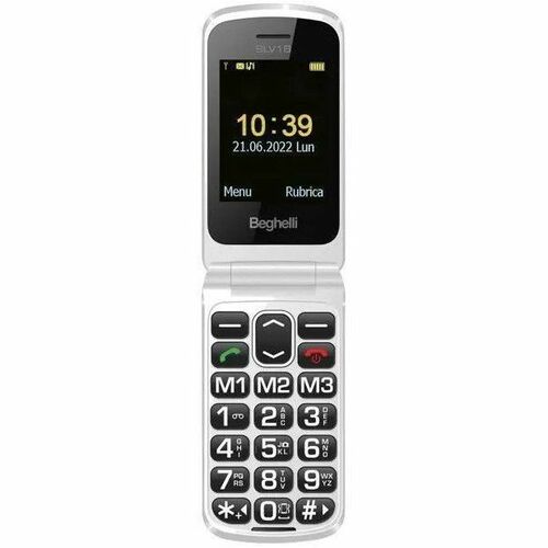 Telefono di funzione Beghelli Salvalavita SLV18 64 MB - 2G - 6,1 cm (2,4") - 64 MB RAM - Argento - Flip - 2 Supporto SIM -