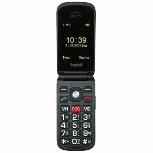 Telefono di funzione Beghelli Salvalavita SLV15 64 MB - 6,1 cm (2,4") - Nero - Flip - 2 Supporto SIM - SIM-free - Rear Cam