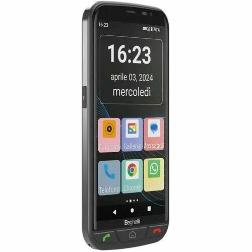 Smartphone Beghelli Salvalavita 55 16 GB - 4G - 14 cm (5,5") LCD - Quad core (4 Core) 1,50 GHz - 2 GB RAM - Nero - Bar - 2