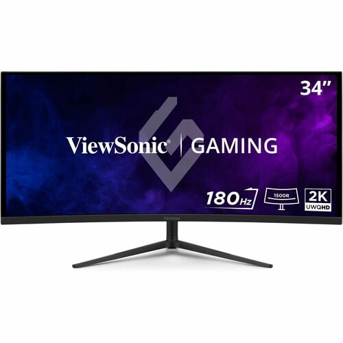 ViewSonic VX3418C-2K 34 Zoll Class UWQHD Gekrümmter Bildschirm Gaming-LED-Monitor - 21:9 Format - Schwarz - 86,4 cm (34 Zo