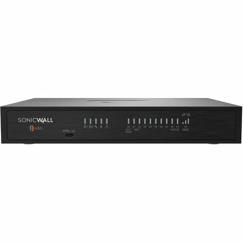 SonicWall TZ680 Network Security/Firewall Appliance - Intrusion Prevention - 8 Port - 5 Gigabit Ethernet, 2.5 Gigabit Ethe