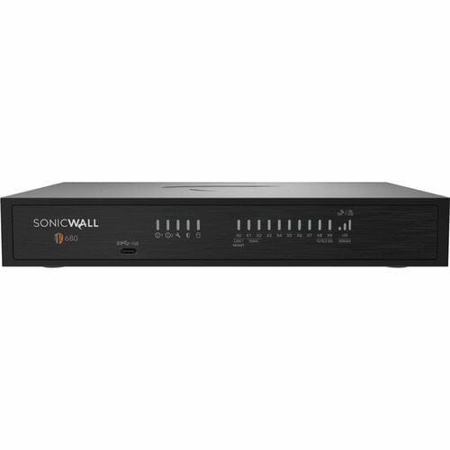 SonicWall TZ680 Network Security/Firewall Appliance - Intrusion Prevention - 8 Port - Gigabit Ethernet, 5 Gigabit Ethernet