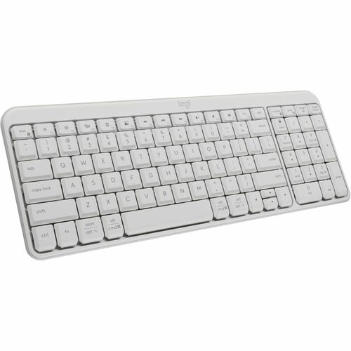 Logitech K251 坚固耐用 键盘 - 袖珍的 - 无线 连接 - 英文（美国） - QWERTY 布局 - 珍珠白 - 蓝牙 - 10 m - Windows 10, Windows 11, Mac OS X 12.0 Montere