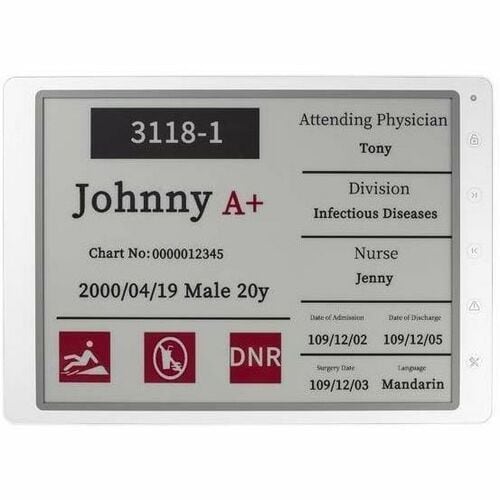 Advantech 13.3" ePaper Wi-Fi Display Solution - 13.30" LCD - ePaper - ARM Cortex M4 - 1600 x 1200 - Wireless LAN - Bluetooth