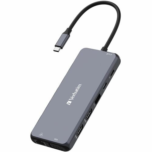 Docking station Verbatim USB Type-C per Monitor - Compatibilita carica - Lettore schede di memoria - SD, microSD - 3 Displ