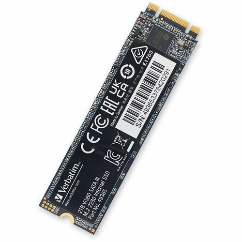 Unità stato solido Verbatim Vi560 - M.2 2280 Interno - 2 TB - SATA (SATA/600) - Desktop PC, Computer portatile Dispositivo