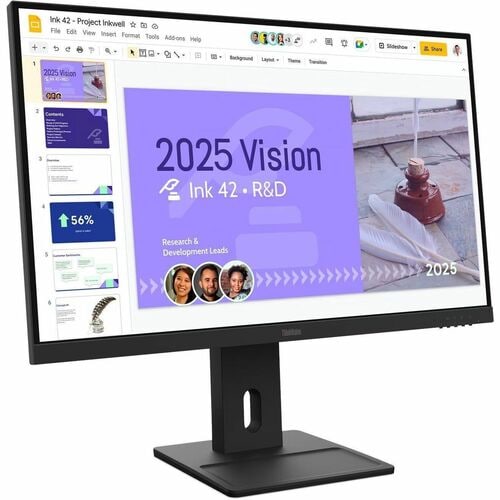 Lenovo ThinkVision E27Q-40 27" Class WQHD LED Monitor - 16:9 - Raven Black - 68.6 cm (27") Viewable - In-plane Switching (