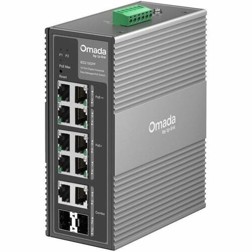 Omada Omada 10-Port Gigabit Industrial Easy Managed Switch with 6-Port PoE+ and 2-Port PoE++ - 10 Ports - Manageable - Gig