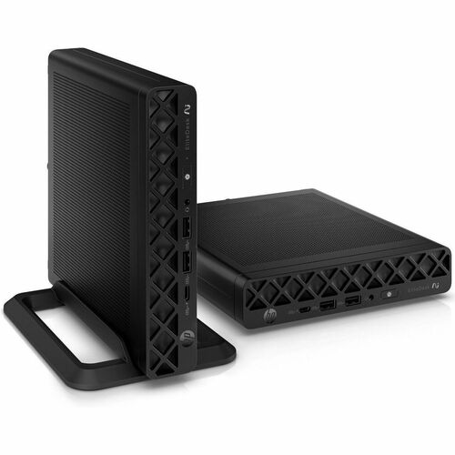 HP EliteDesk 8 G1a Desktop Computer - AMD Ryzen AI 7 350 - 64 GB - 1 TB SSD - Mini PC - Jack Black - AMD Chip - Windows 11