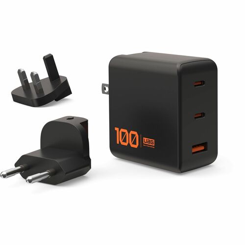 Urban Armor Gear 100 W AC Adapter - Universal Adapter - 1 USB - 1 USB Type-C - For MacBook, iPad, iPhone, Wireless Headpho