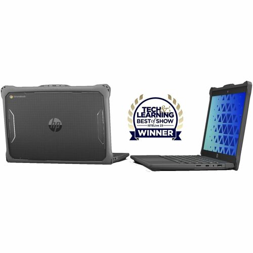 Carcaza deslizante Extreme Shell-F2 para HP Fortis X360 Chromebook G5 de 11" y HP X360 (no Fortis) G4/G3 (gris/transparente)