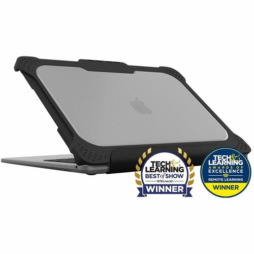 Extreme Shell-L para MacBook Pro de 13" (2021 y 2022 con Touch ID - Chip M1 y M2 -A1706/A1708/A1989/A2159/A2338) (Negro/Tr