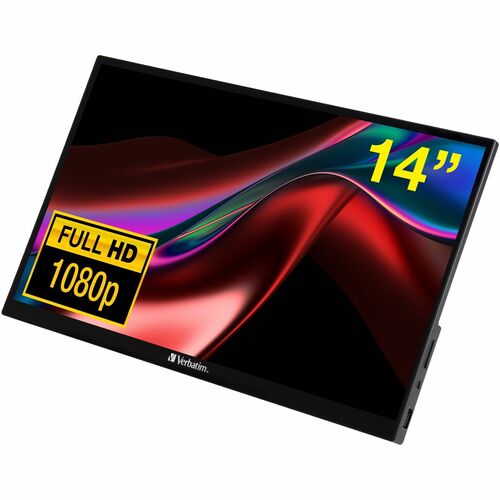 Monitor LCD Touchscreen Verbatim PMT-14 - 355,6 mm (14") Class - 16:9 - 6 ms - 35,6 cm (14") Viewable - Capacità - 10 Poin