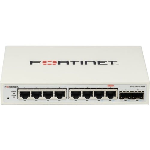 Switch Ethernet Fortinet FortiSwitch 108F 8 Porte Gestibile - Gigabit Ethernet - 10/100/1000Base-T, 1000Base-X - 2 Layer s