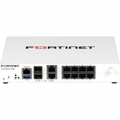 Sicurezza della rete/Dispositivo Firewall Fortinet FortiGate FG-90G - 5 Anno/i - Sicurezza dei contenuti - 10 Porta - 10GB