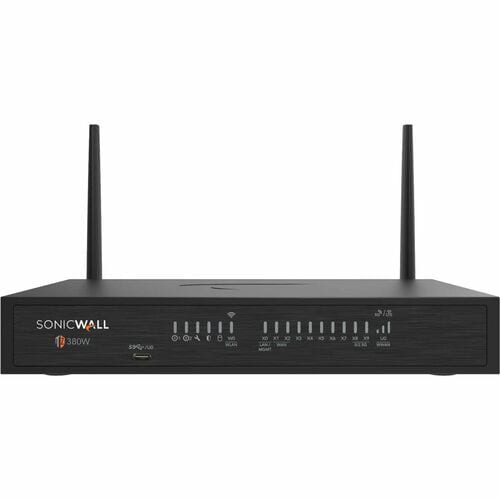 SonicWall TZ380W Network Security/Firewall Appliance - Intrusion Prevention - 8 Port - Gigabit Ethernet, 5 Gigabit Etherne