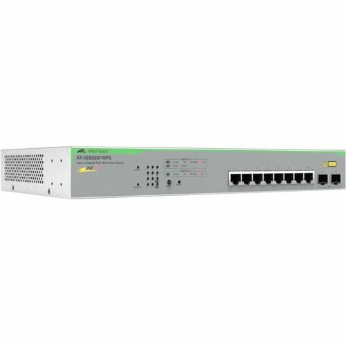 Allied Telesis Web Smart 8 Ports Ethernet Switch - Gigabit Ethernet - 1000Base-T, 1000Base-X - 2 Layer Supported - 2 SFP S