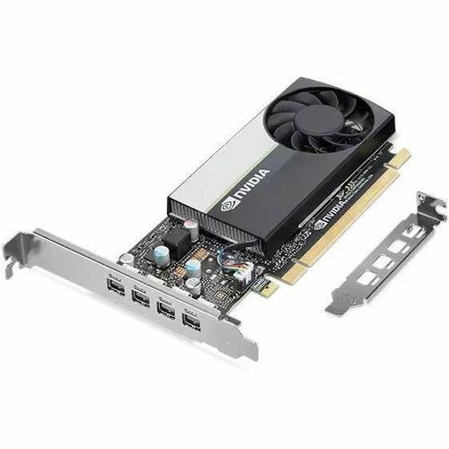 Lenovo NVIDIA T400E Graphic Card - 4 GB GDDR6 - Low-profile - 7680 x 4320 - PCI Express 3.0 x16 - DisplayPort - 4 x Mini D