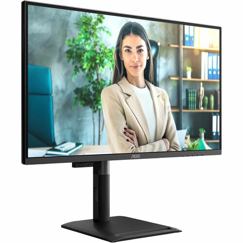 AOC Q27P4U 27" Class WQHD LED Monitor - 16:9 - Textured Black - 68.6 cm (27") Viewable - In-plane Switching (IPS) Technolo
