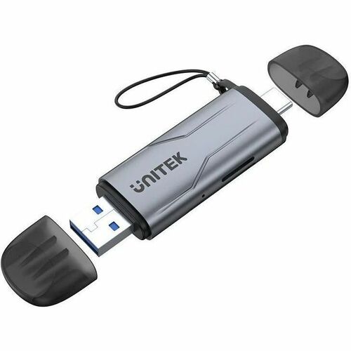 Unitek 2 Slot(s) Flash Drive/Flash Card Reader - USB 3.0 Type A, USB 3.0 Type C - 1 - 5 GB/s - microSD, SD, microSDHC, SDX
