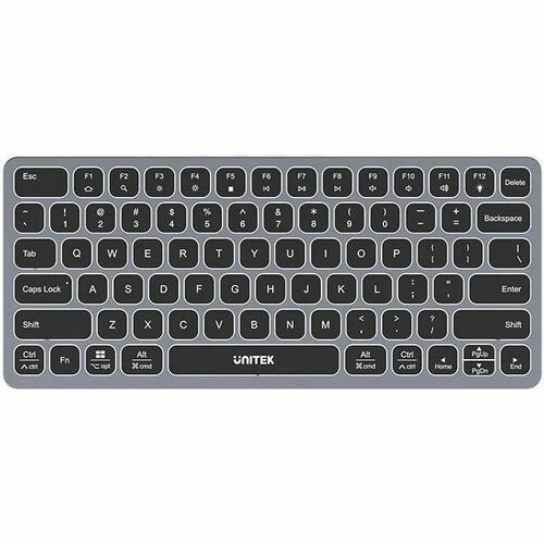 Unitek Keyboard - Cable Connectivity - USB Type C Interface - US International - Space Gray - Windows 10 (32-bit), Windows