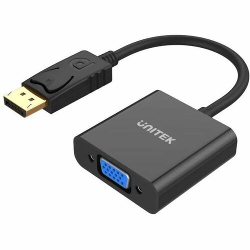 Unitek Video Adapter - 1 - 1 x DisplayPort Digital Audio/Video - Male - 1 x 15-pin HD-15 VGA - Female - 1920 x 1200 Suppor