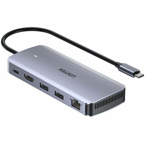 Unitek D1120A01 5 Port(s) USB Type C Docking Station for Solid State Drive, Notebook, Tablet PC, Smartphone, Display - Cha