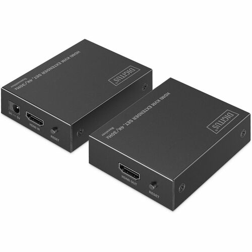 Digitus KVM Extender Transmitter/Receiver - Wired - 70 m Range - 4K UHD - 3840 x 2160 Maximum Video Resolution - 2 x Netwo