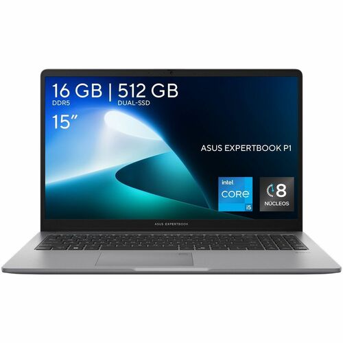 Laptop ASUS ExpertBook P1 P1503CVA, 15.6" Pulgadas, FHD, Intel Core i5-13420H, Windowsl 11 Pro, Wi-Fi 6+ Bluetooth 5.3, 8G
