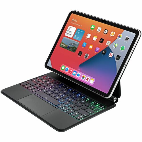Portable iPad Case with Bluetooth Keyboard and Touchpad for iPad Pro 12.9inch - Black