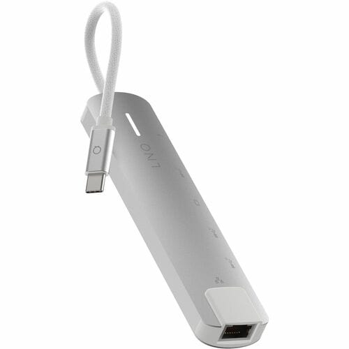 LINQ USB Type C Docking Station for Notebook, Flash Drive - Charging Capability - Off White, Space Gray - 4K @ 60Hz - 3840