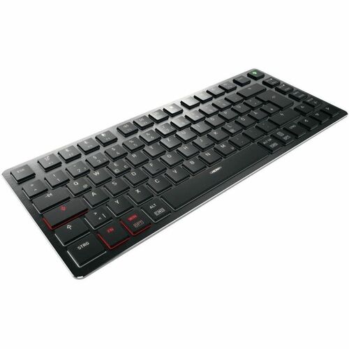 CHERRY MXU-270 Keyboard - Compact - Wired/Wireless Connectivity - USB 2.0 Type A Interface - RGB LED - English (US) - Blac