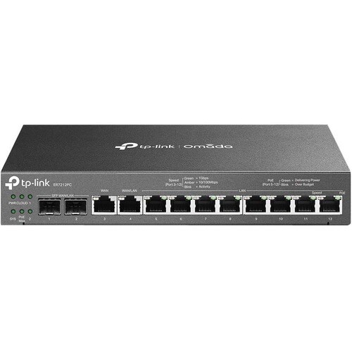 TP-Link Router - 10 Ports - 2 WAN Port(s) - PoE Ports - 2 - Gigabit Ethernet - IEEE 802.3, IEEE 802.3u, IEEE 802.3ab, IEEE