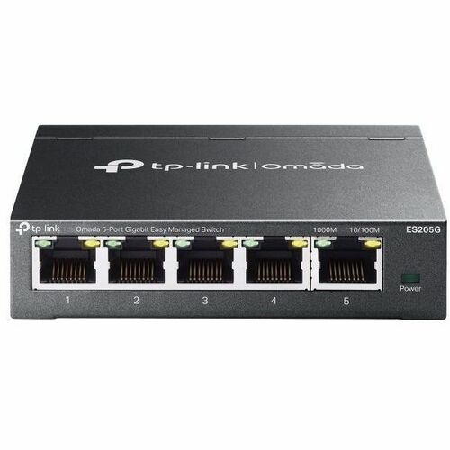 TP-Link Omada ES205G 5 Ports Manageable Ethernet Switch - Gigabit Ethernet - 10/100/1000Base-T - 2 Layer Supported - Twist