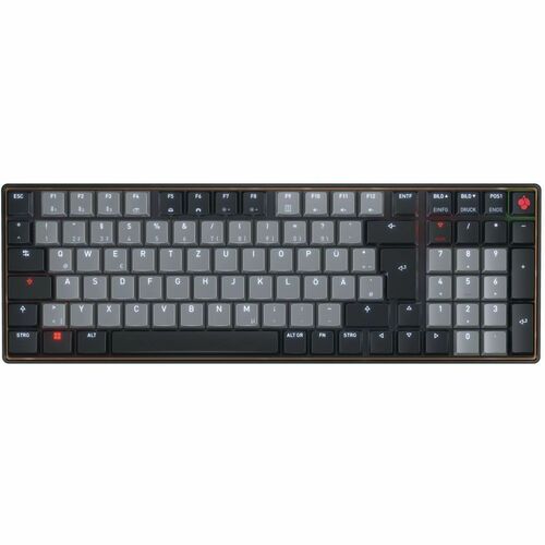 CHERRY G8A-25510 Keyboard - Wired/Wireless Connectivity - USB Type C Interface - RGB LED - English (US) - Black - CHERRY M