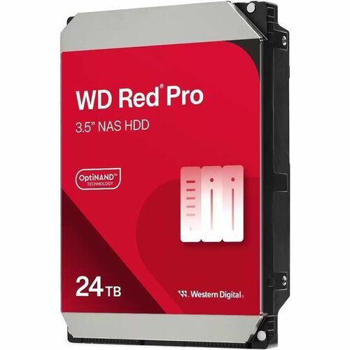 WD Red Pro WD241KFGX 24 TB Hard Drive - 3.5"" Internal - SATA - Conventional Magnetic Recording (CMR) Method - NAS, Deskto