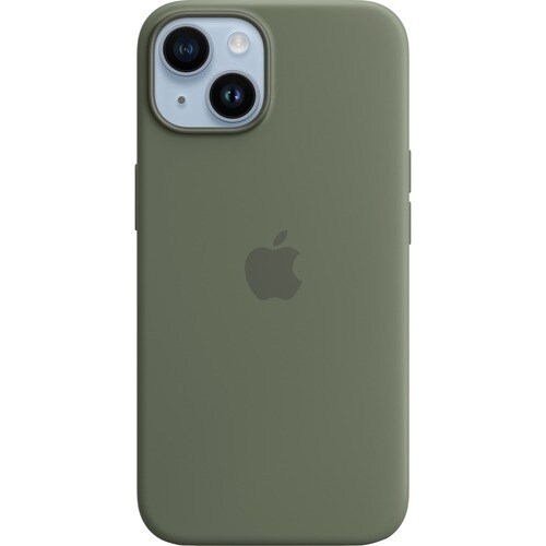 Funda Apple - para Apple Smartphone - Oliva - Sedoso, Tacto suave - Resistencia a arañazos, Resistente a Caídas - Silicona