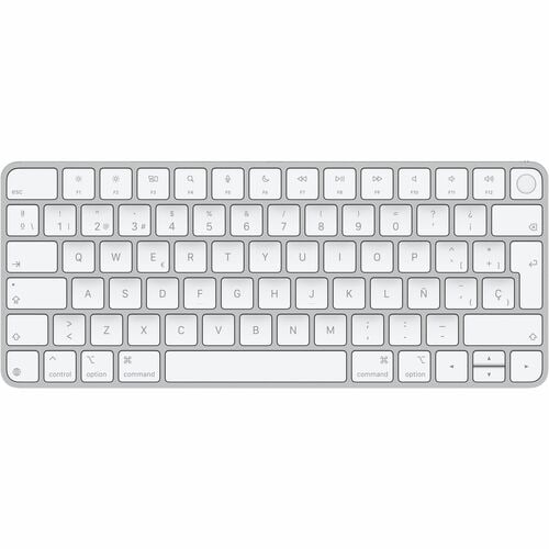 Apple Magic Teclado - Con cable/Inalámbrico Conectividad - USB Tipo C Interfaz - Español - Blanco - Bluetooth - Multimedia