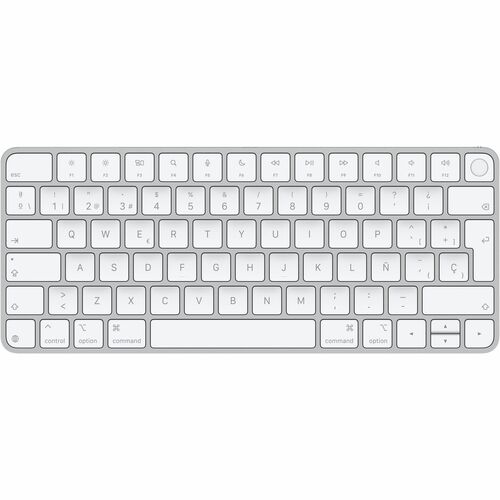 Apple Magic Teclado - Con cable/Inalámbrico Conectividad - USB Tipo C Interfaz - Español - Blanco - Bluetooth - Multimedia