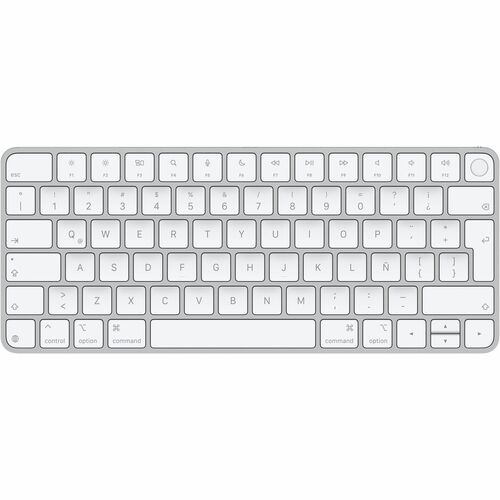 Apple Magic Teclado - Con cable/Inalámbrico Conectividad - USB Tipo C Interfaz - Español (América Latina) - Blanco - Bluet