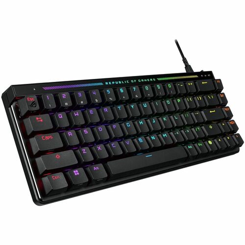 Asus ROG Falchion Ace HFX Teclado gaming - Cable Conectividad - USB 2.0 Interfaz - RGB LED - Control de Volumen, Reproducc