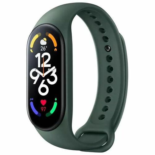 MI Ajustable Correa para reloj - Gancho Adjunto - 255mm Longitud - Oliva - Silicona, Aleación de aluminio, TPU, Aluminio