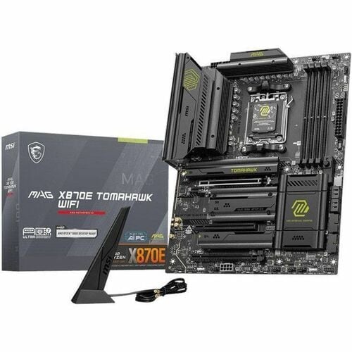 MSI MAG X870E TOMAHAWK WIFI Gaming Desktop Motherboard - AMD X870E Chipset - Socket AM5 - ATX - Ryzen 7 Processor Supporte