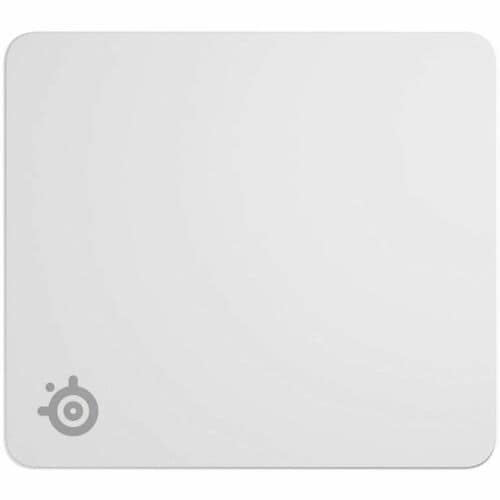 SteelSeries QcK - Large - 15.75" Height x 17.72" Width x 0.08" Depth - White - Rubber, Silicon - Anti-slip - Large - Mouse