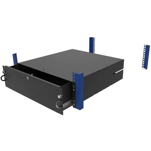 Rack Solutions 3U Rack-mountable Rack Drawer for Server - Black Textured Powder Coat - TAA Compliant - Steel - 45.36 kg Ma