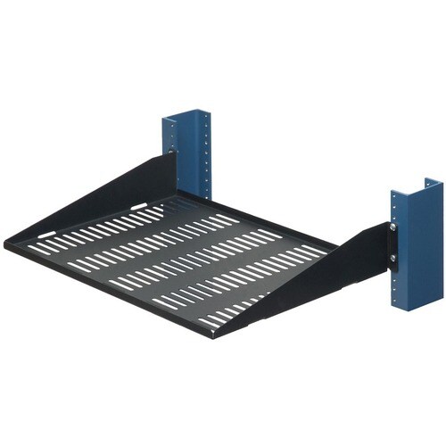 2U 2Post Vented Cantilever Shelf 13in Depth - Flanged Up