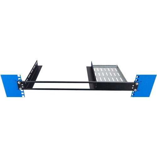 Innovation 1U Rack-mountable Rack Shelf for Switch - 289.56 mm Rack Width x 200.66 mm Rack Depth - Black Powder Coat - TAA