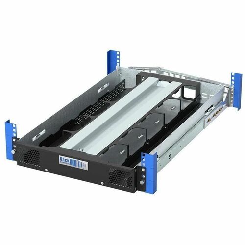 Rack Solutions HyperShelf 2U Rack-mountable Rack Shelf for Rack, Data Center - Galvanized, Clear Zinc, Black Powder Coat -