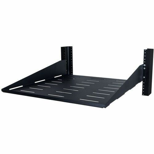 Rack Solutions 2U Rack-mountable Rack Shelf for Electronic Equipment, Storage, Monitor, Switch - 2 Post - Black - TAA Comp