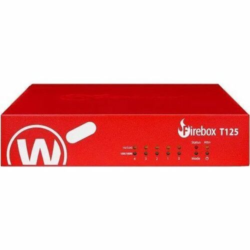 WatchGuard Firebox T125 Network Security/Firewall Appliance - Policy Management - 5 Port - 2.5 Gigabit Ethernet, Gigabit E